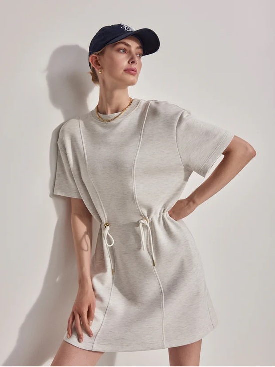 Varley Dresses & Skirts - VARLEY | Doublesoft Maple Dress in Ivory Marl | L